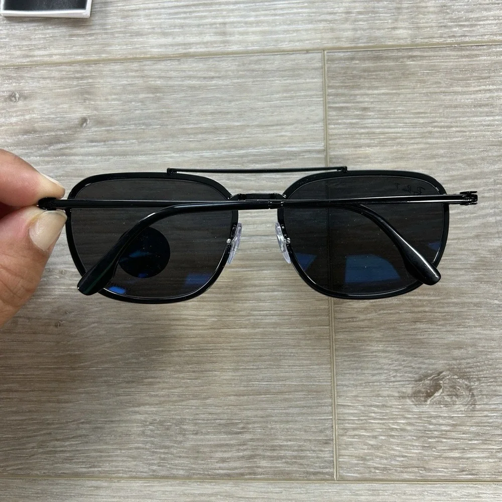 Ray-Ban RB 3708 002/K8 Sunglasses Black Polarized Chromance Glass 59mm with Case